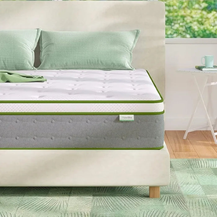 Novilla Queen Size Mattress, 10 Inch Hybrid Pillow Top Queen Mattress in a Box with Gel Memory Foam & Individually
