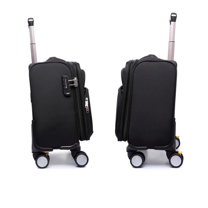 16 Inch Travel Soft Canvas Small Suitcase With Wheels Carry On Trolley Rolling Laptop Luggage Bag Boarding Cabin Free Shipping