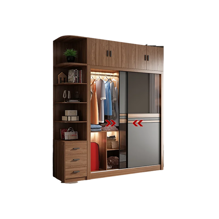 Nordic Wardrobe Nice Interior Led Light Lighting Ideas Indoor European Glass Door Closet Novelty Guarda Ropa Salon Furniture