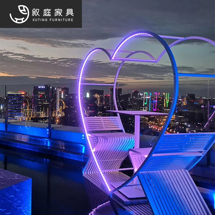 Outdoor furniture swing chair Bali Bird's Nest Outdoor Wedding dress shooting props attractions Love Bar tables and chairs
