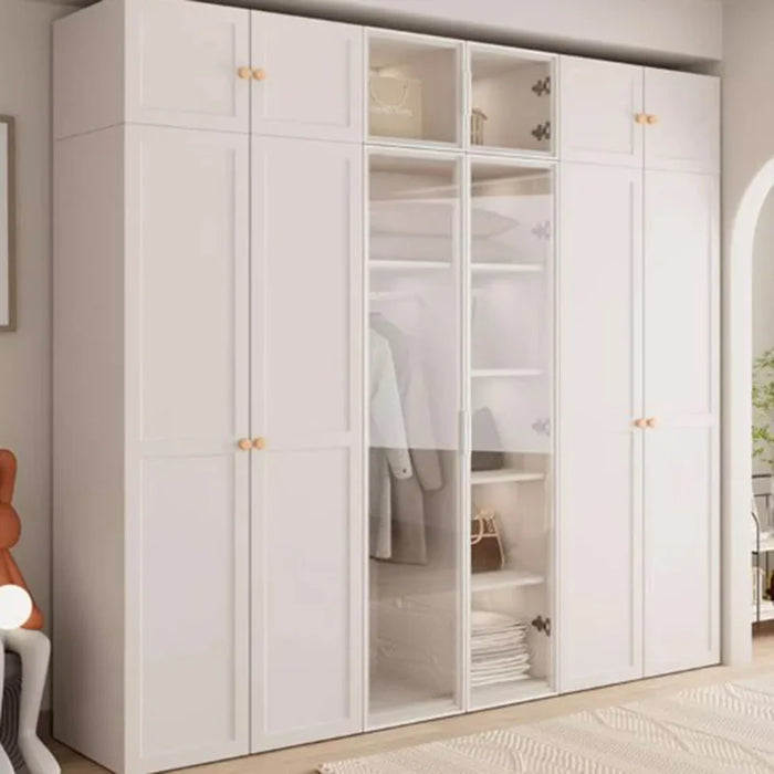 Aesthetic Full Size Wardrobe Clear Storage Wood Doors Drawers Wardrobe Closet Systems Cabinets Szafa Na Ubrania Furnitures