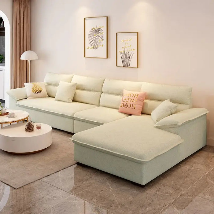 Minimalist modern small unit living room technology fabric sofa
