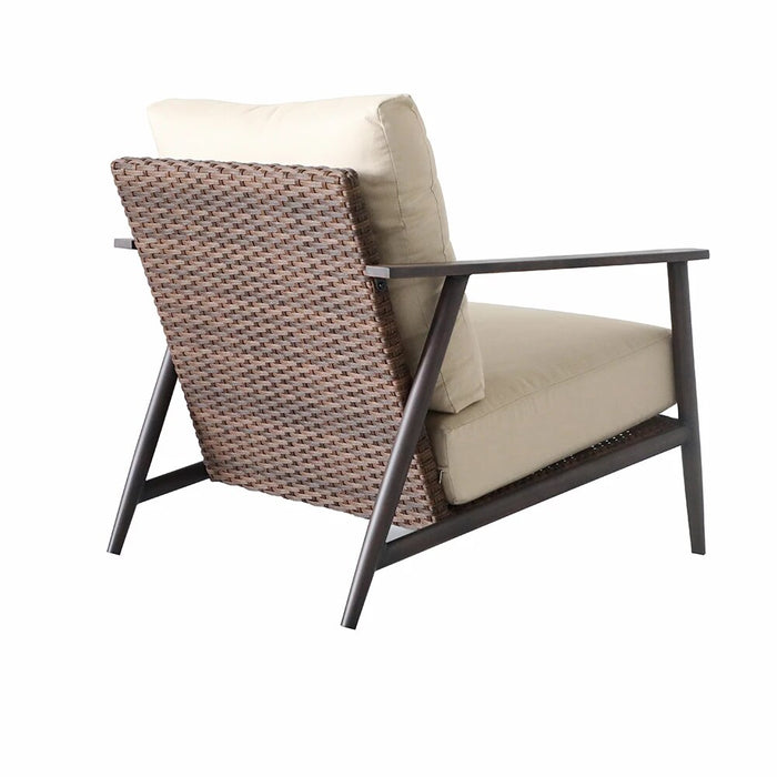Free combination garden furniture bistro lounger rattan wicker sofa chairs ottoman sets with side table in stock