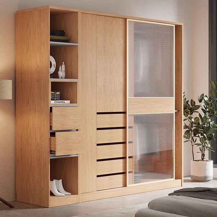 Minimalist Wardrobe Korean Upgrade Floor Stand Multifunctional Shelves Drying Rack Closet Organizer Kledingkast Home Furniture