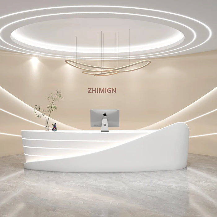 Luxury Reception Desk Counter Lectern Computer Siting Bar Service Desk Beauty Gaming Scrivania Ufficio Lavoro Office Furniture
