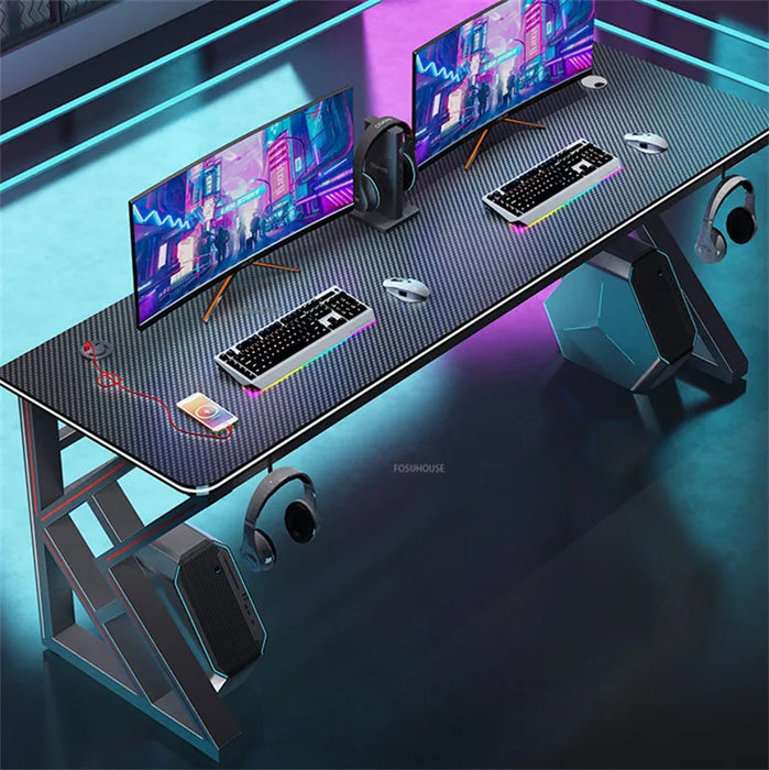 Modern Carbon Fiber Desktop Computer Desk for Office Furniture Internet Cafe Double Gaming Table Home Office Computer Table Z