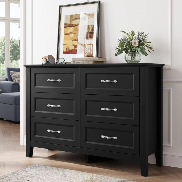 Dresser with 9 Drawers Dresser, Wide Chest of Drawers Wood Dresser, Double Dresser StorageBedroom, Living Room, Dresser