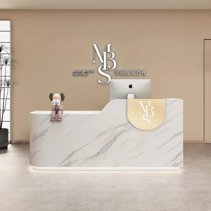 Standing Beauty Reception Desk Cashier Checkout Coffee Luxury Mobile Reception Desk Executive Mostrador Oficina Furniture HDH