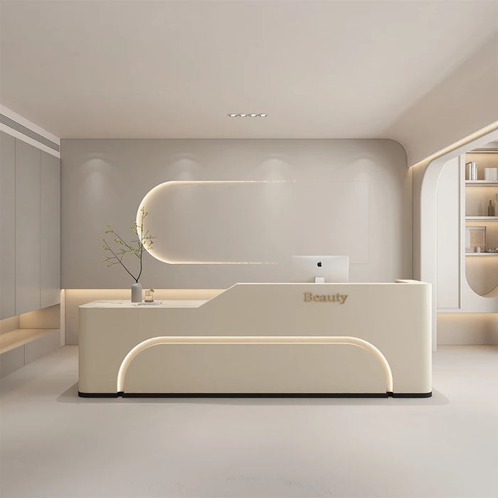 Luxury Drawers Reception Desk Service Console Storage Executive Reception Desk Cashiers Scrivania Reseption Salon Furniture