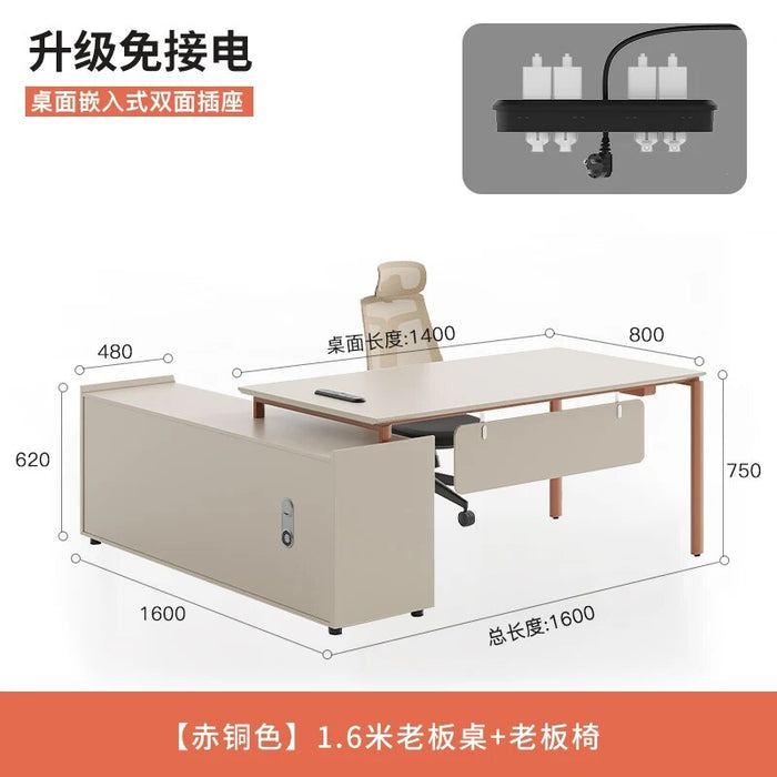 Organizer Reception Office Desk L Shaped Luxury Executive Computer Desk Table White Modern Escritorios De Oficina Furniture