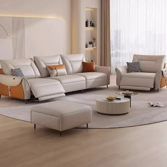Leather Lazy Recliner Sofa Office Lounge Modern Floor Electric Sofa Luxury Living Room Divani Da Soggiorno Set Furnitures