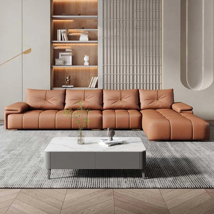 Genuine Leather Sofa Modern European Lounge Modular Corner Sofa Living Room Comfortable Kanapy I Sofy Do Salony Room Decor