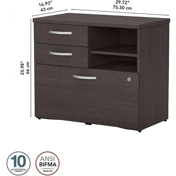 Bush Business Furniture Studio C Office Storage Cabinet with Drawers and Shelves