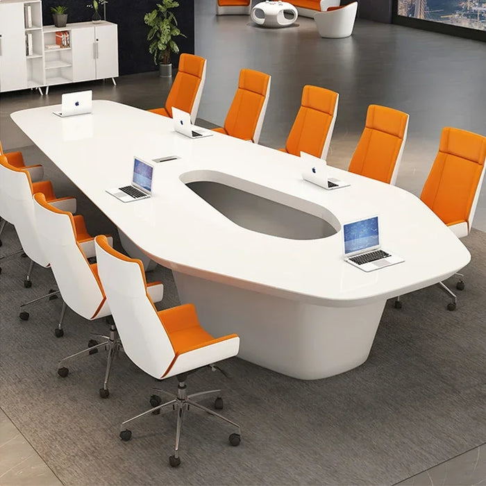 Hot Sale Modern Luxury High Glossy Circle Office Furniture Meeting Room Boardroom Conference Table