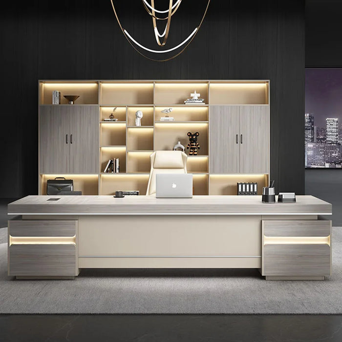 Modern Office Lap Desk Executive L Shape Table Work Desk Student Workbench Makeup Mesas De Computador Media Console Furniture