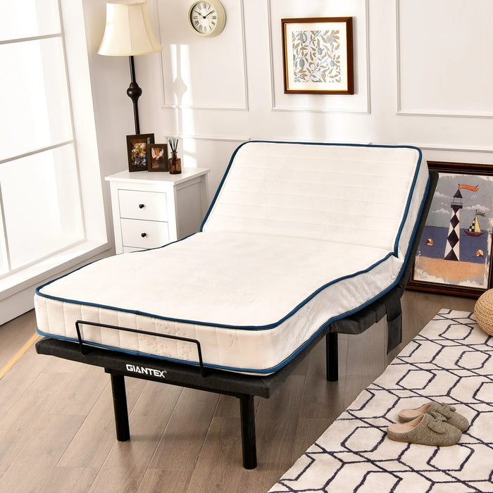 Giantex Twin XL Size Adjustable Bed Base Electric Bed Frame w/ Massage Modes HW67765