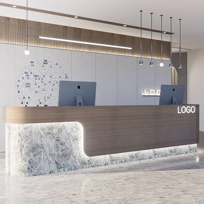 Store Luxury Reception Desk Front Barbershop Checkout Hotel Conference Modern Reception Desk Office Comptoir Accueil Furniture