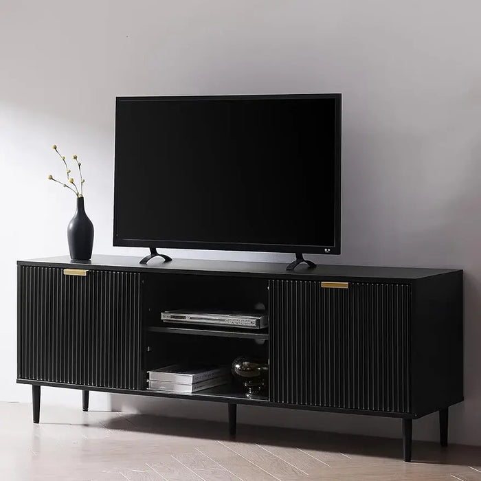 Okvnbjk TV Stand for 65+ Inch TV, Modern Living Room Entertainment Center with Storage Cabinets
