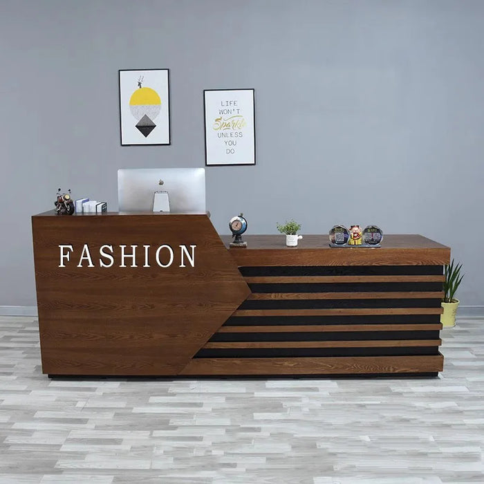 Checkout Reception Desk Computer Shop Counter Lectern Service Desk Office Coffee Beauty Scrivania Bianca Legno Wood Furniture