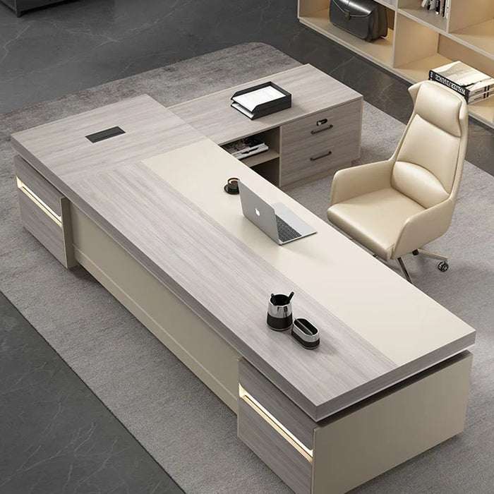Modern Office Lap Desk Executive L Shape Table Work Desk Student Workbench Makeup Mesas De Computador Media Console Furniture