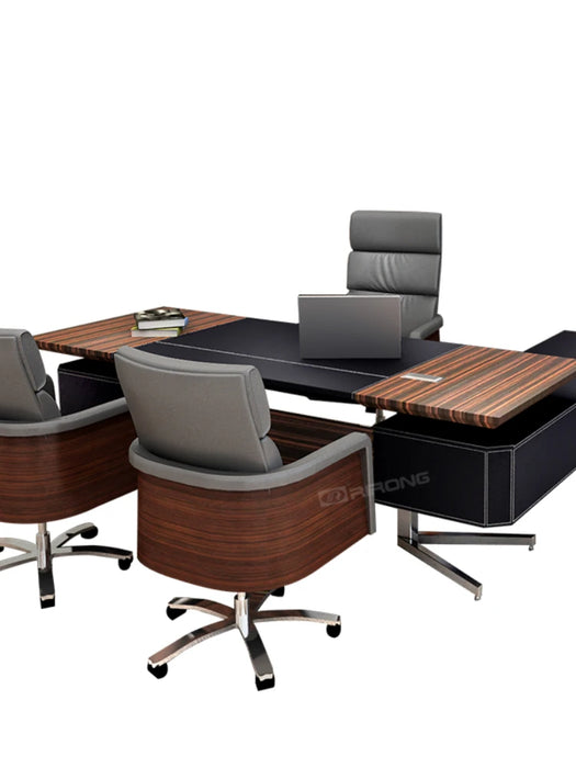 Small personal Office Furniture Set Wood Office Executive Table Loft Ins Home Study Space Design Manager Custom Office Desk Sets