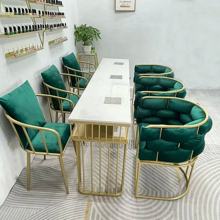 Modern Professional Nail Table Beauty Makeup Luxury Manicure Nail Table Reception Cleaner Tavolo Manicure Salon Furniture BL50NT
