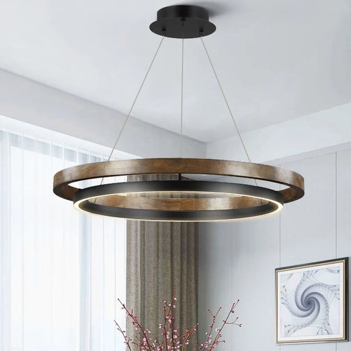 Nordic light luxury minimalist chandelier dining room chandelier LED bedroom living room modern ring light