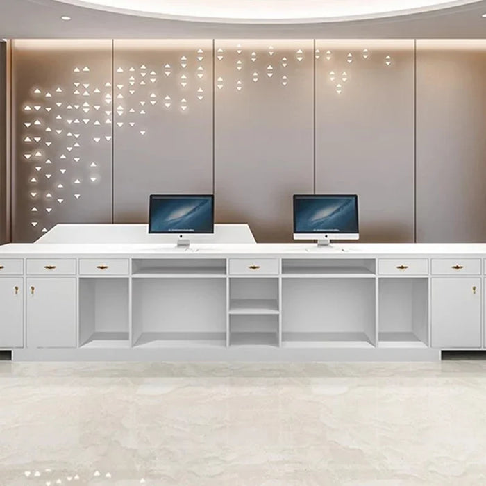 Office Store Reception Desks Counter Mobile Luxury Modern Office Podium Reception Desks Table Comptoir Magasin Salon Furniture