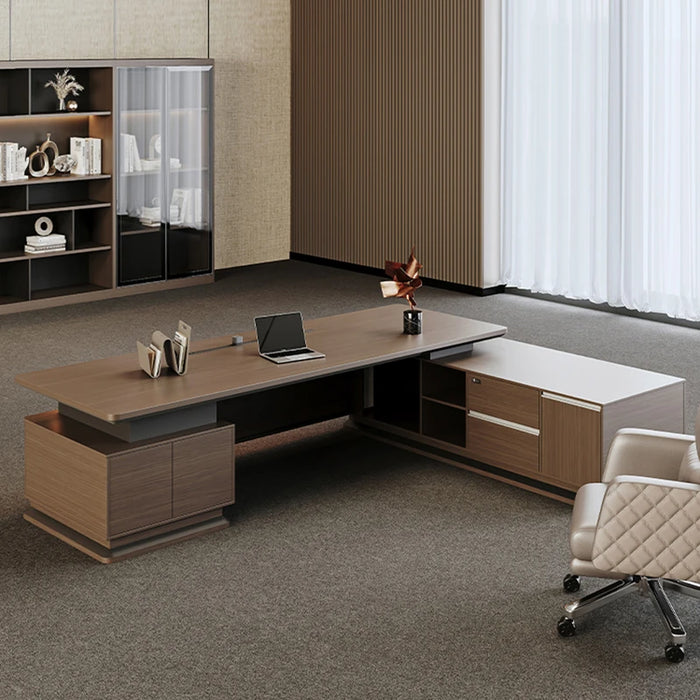 Executive L Shaped Desk Drawers Work Filing Standing Computer Office Desk Gaming Writing Escritorios De Ordenador Furniture