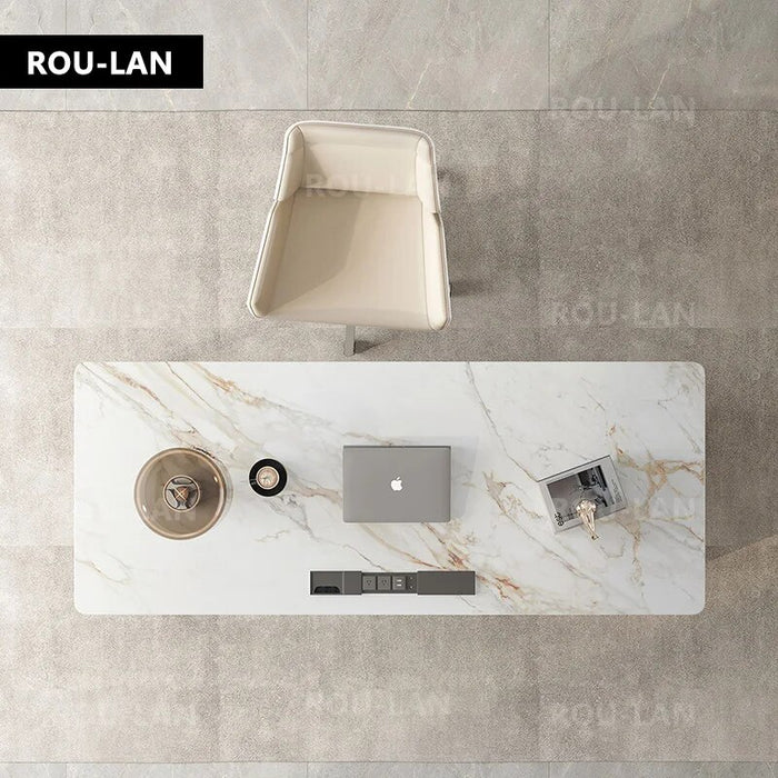Rock Slab Desk Small Apartment Scandinavian Study Luxury Office Desk Computer Desk Modern Writing Desk Desk Home