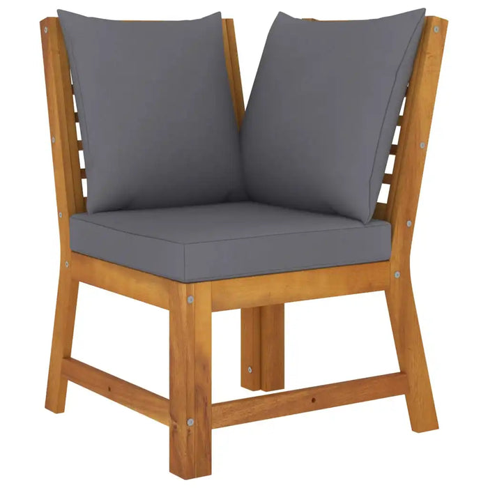 9 Piece Patio Lounge Set with Cushion Solid Acacia Wood Outdoor Table and Chair Sets Outdoor Furniture Sets