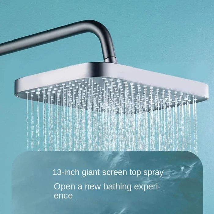 KKTNSG Smart bathroom shower system set Piano key luxury Shower Set modern showers for bath room full set shower Gray