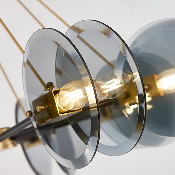Nordic Postmodern LED Glass Chandelier Living Atmospheric Light Luxury Lamps Bedroom Hotel Shop Restaurant Bar Chandelier