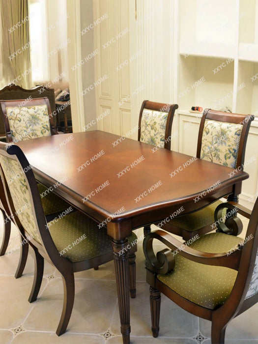 Solid Wood Dining Table Rectangular Retro Mori Style Home Oak High-End Furniture