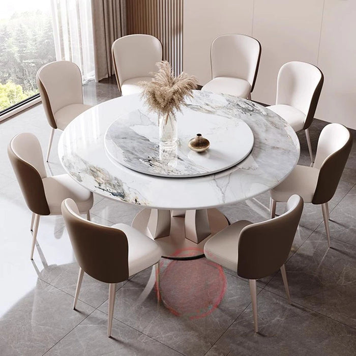 Round Replica Dining Table Restaurant Mobile Rustic Modern Makeup Nordic Dining Table Luxury Mesa De Jantar Hotel Furniture HDH