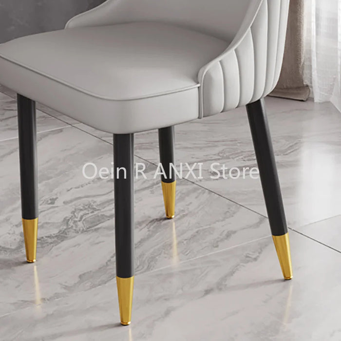 Dresser Kitchen Bedroom Dining Chairs Nordic PU Leather Gold Ergonomic Dining Chairs Luxury Modern Sillas Home Furniture WK