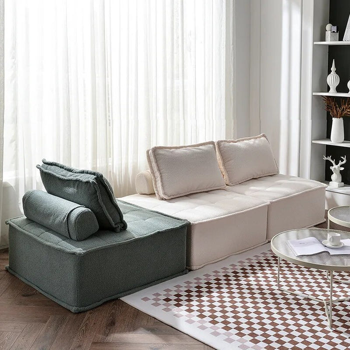 tofu block sofa single or double three people sofa set living room furniture