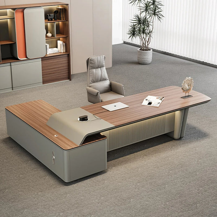 Reception Vanity Desk Organizers Storage Executive Computer Office Desk Gaming L Shape Mesa Para Computador Modern Furniture