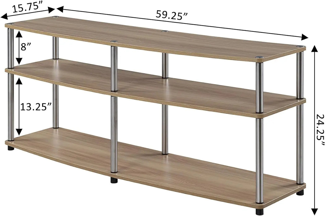 Convenience Designs 2 Go 3 Tier 60" TV Stand, Black