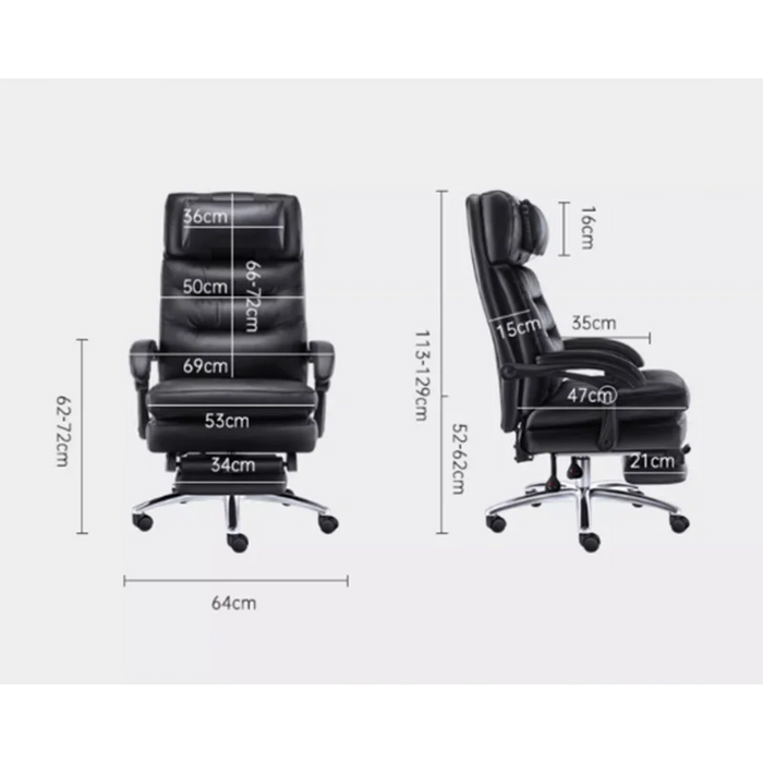 Leather Boss Office Chair Computer Home Recliner Chair Luxury Business Large Chair Comfortable Cadeira Office Furniture WKOC