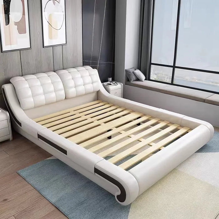 High End Nordic Double Bed Waterproof Storage Safe Headboard Twin Bed Frame Multifunctional Sleeping Camas De Casal Furniture