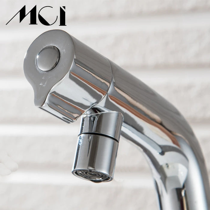 New Bath Basin Faucet Brass Chrome Faucet Brush Nickel Sink Mixer Tap Vanity Cold Water Bathroom Faucets Torneira Cozinha Mci