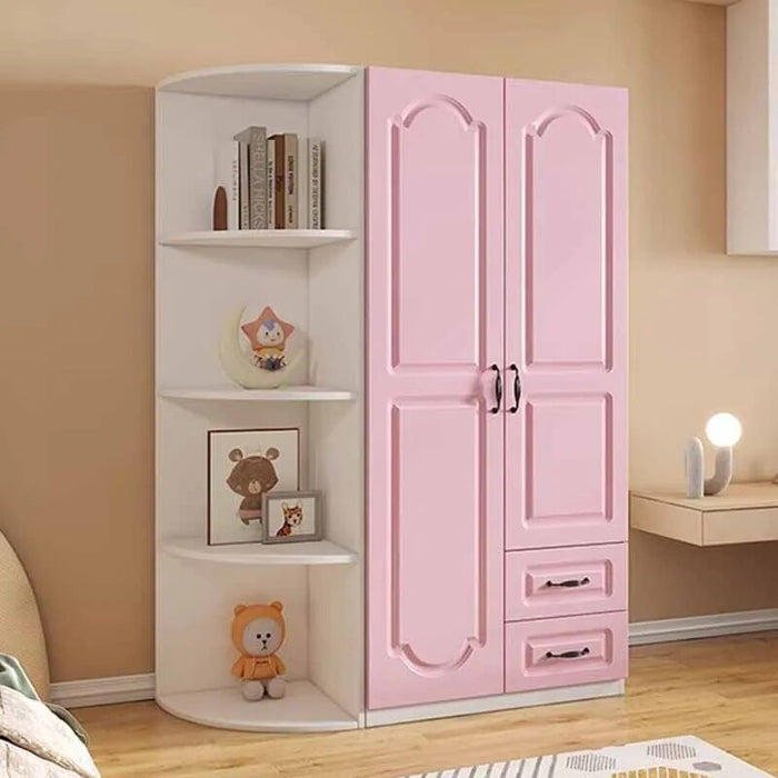Two Door Wardrobe Clothing Pink Organizer Korean Style Wooden Wardrobe Summer Heavy Duty Schlafzimmer Schrank Salon Furniture