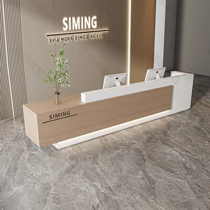 Office Reception Desk Vanity Wooden Study Table Shop Counter Service Desk Front Salon Tocador Mueble Maquillaje Salon Furniture