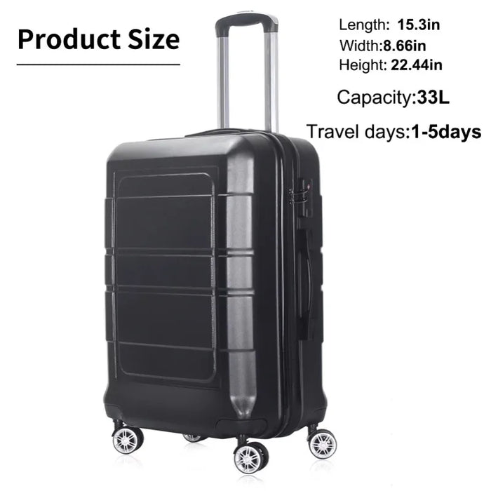 AEDILYS 20" Carry-on Luggage with Ergonomic Handles and TSA Lock, Black  luggage travel bag  trolley bag  suitcases luggage set