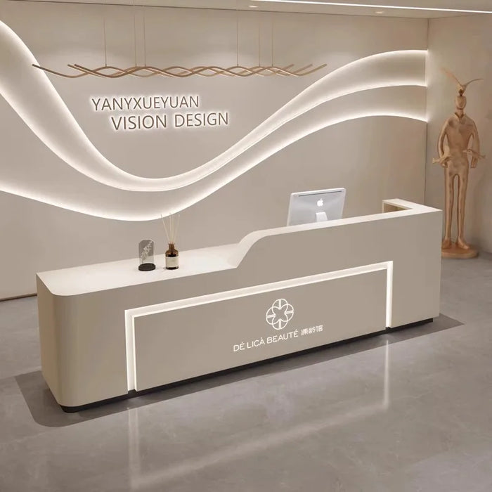 Luxury Modern Reception Desks Office Barbershop Mobile Bar Counter Checkout Register Conference Comptoir Caisse Bar Furniture