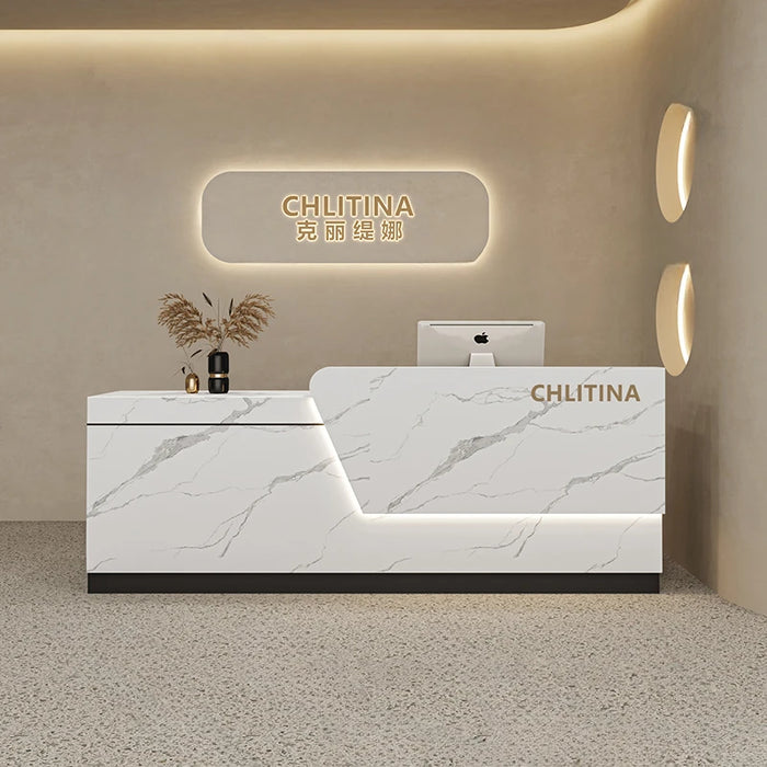 Cashier Church Reception Desks European Computer Checkout Reception Desks Futuristic Recepcion Mostrador Salon Furnitures