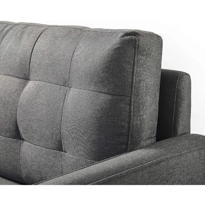 Living Room Furniture›Sofas & Couches ZINUS Benton Sofa Couch / Grid Tufted Cushions / Easy, Tool-Free Assembly, Dark Grey