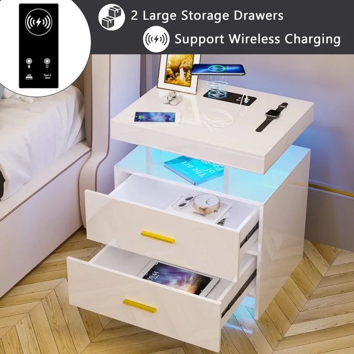 Fabric Dresser With 4 Drawers and Side Shelf Bedside Table Industrial Lightweight Storage Unit Organizer for Entryway Furniture