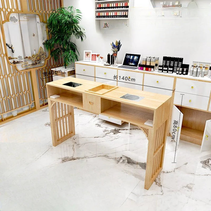 Dressing Professional Nail Table Wood Modern Makeup Manicure Nail Table Beauty Cleaner Tavolo Manicure Salon Furniture BL50NT